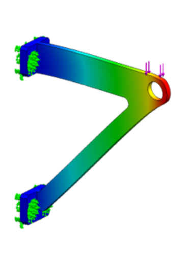 FEM-Simulation nach Topologie-Optimierung