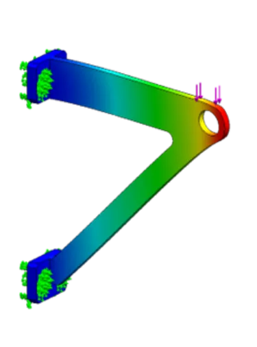 FEM-Simulation nach Topologie-Optimierung
